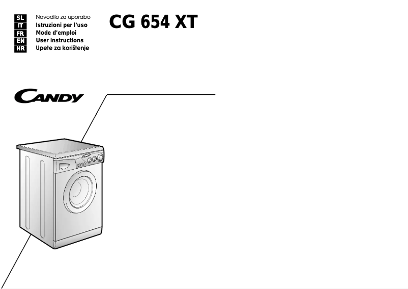 Page n°1 - Manuel utilisateur Candy LB CG 654 XT