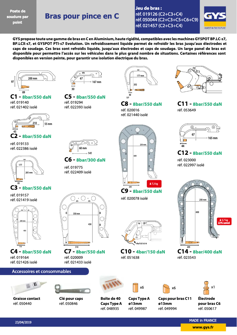 Page 1 de la notice Manuel utilisateur GYS C12