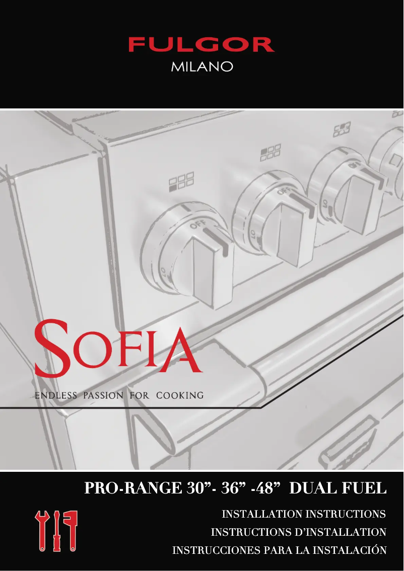 Page n°1 - Guide d'installation Fulgor Milano F6PDF486GS1
