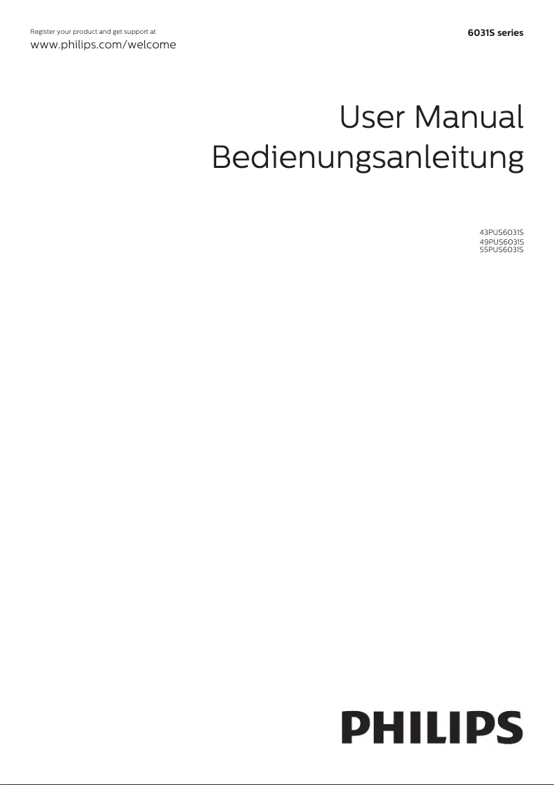 Page 1 de la notice Manuel utilisateur Philips 6000 series 49PUS6031S