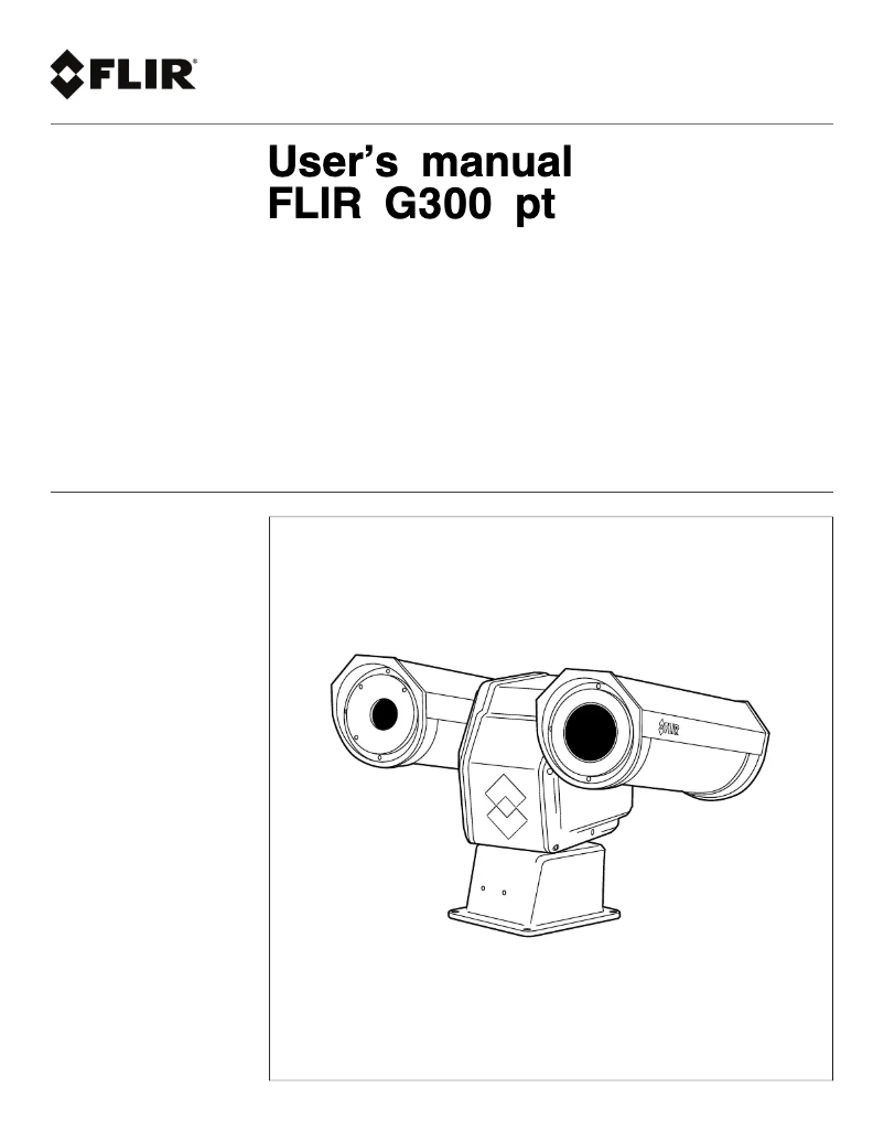 Page 1 de la notice Manuel utilisateur FLIR G300 pt