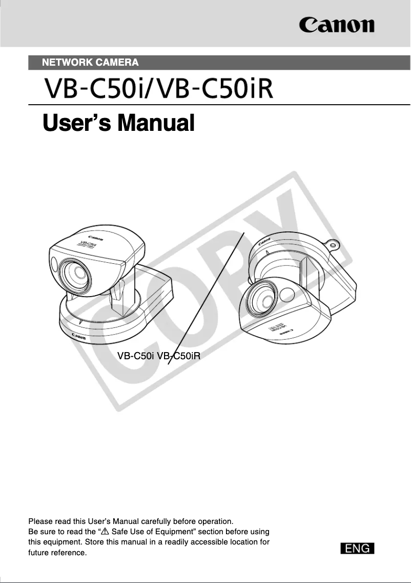 Page n°1 - Manuel utilisateur Canon VB-C50i
