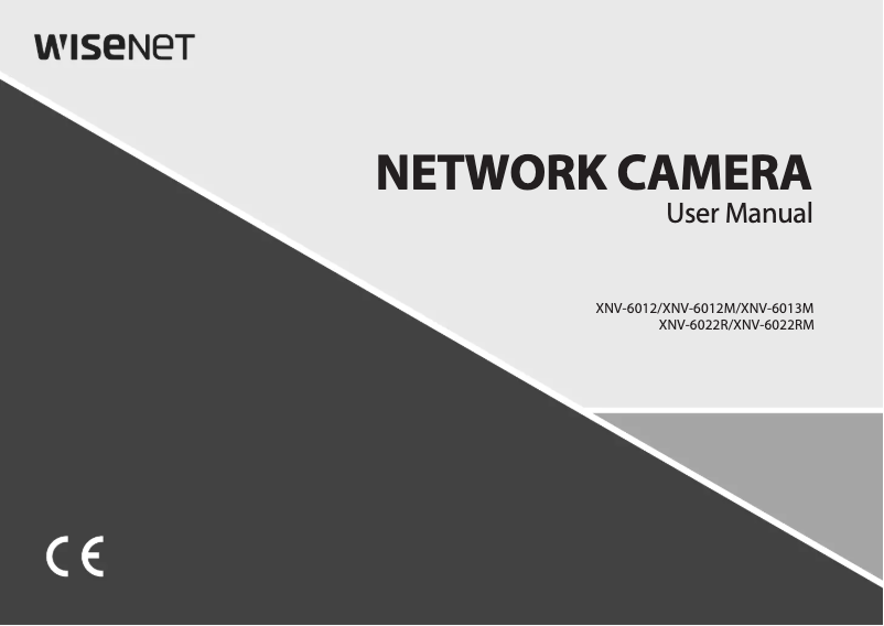 Page n°1 - Manuel utilisateur Wisenet XNV-6012