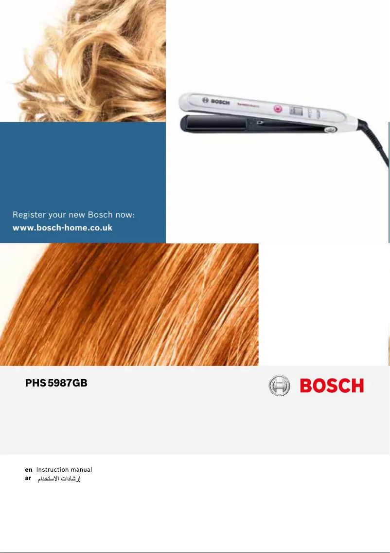 Page 1 de la notice Manuel utilisateur Bosch BrilliantCare Keratin Advance PHS5987GB