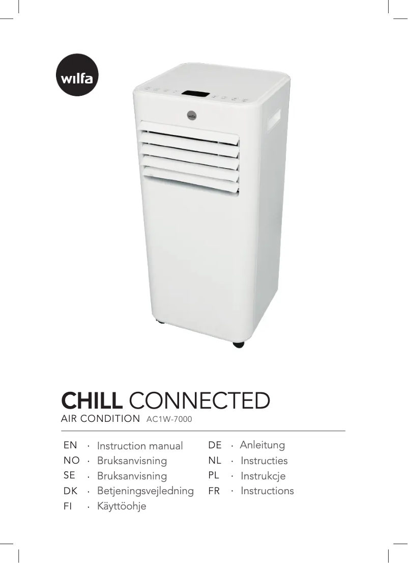 Page n°1 - Manuel utilisateur Wilfa Chill Connected AC1W-7000