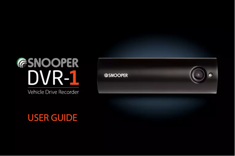 Page n°1 - Manuel utilisateur Snooper DVR-1