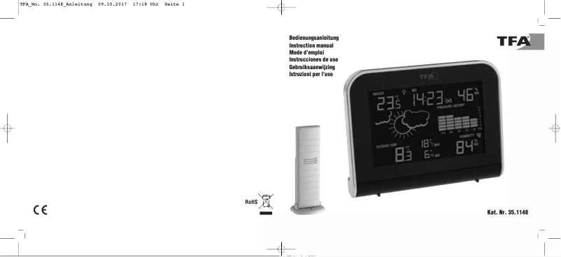 Página 1 del manual Manual de usuario TFA Sphere 35.1148