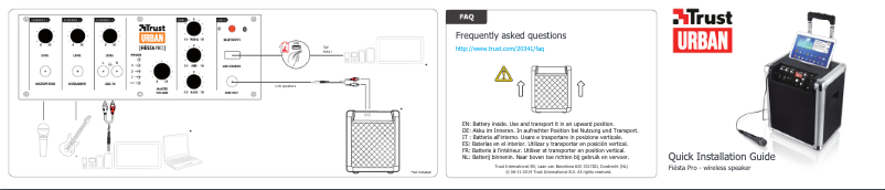 Página 1 del manual Manual de usuario Trust Fiësta Pro Bluetooth Wireless Party Speaker