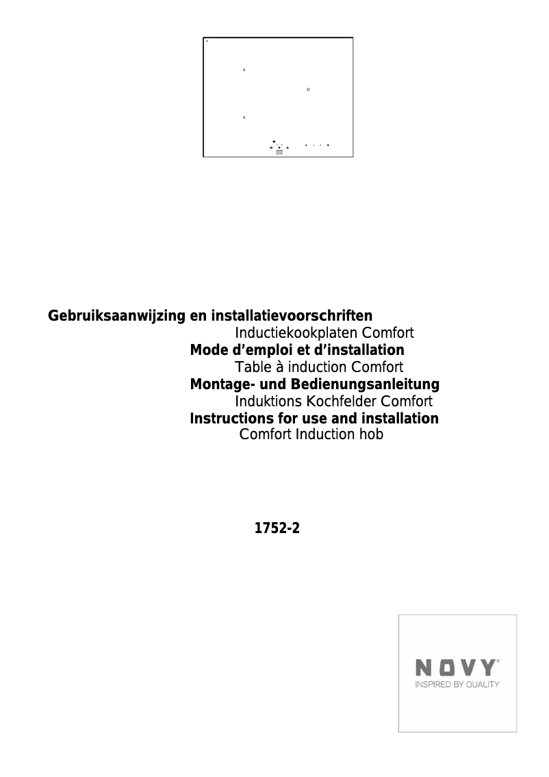 Page n°1 - Manuel utilisateur Novy 1752-2