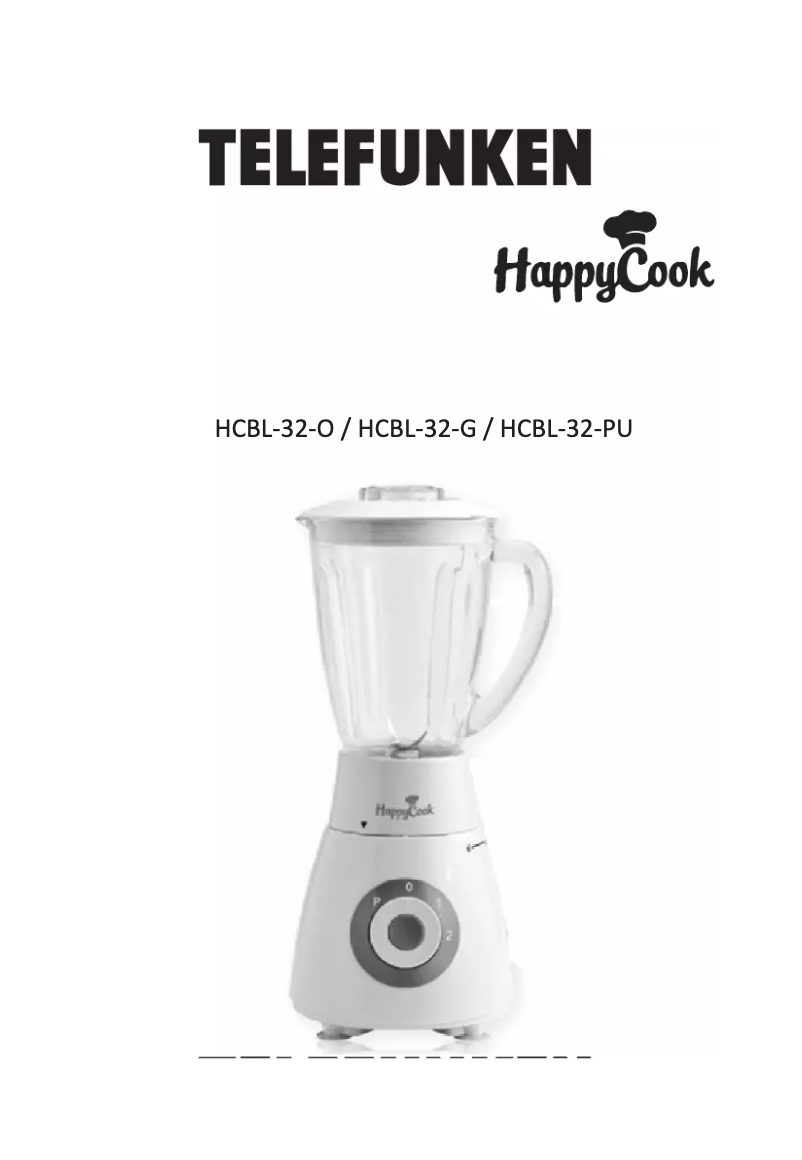 Image de la première page du manuel de l'appareil HappyCook HCBL-32-O