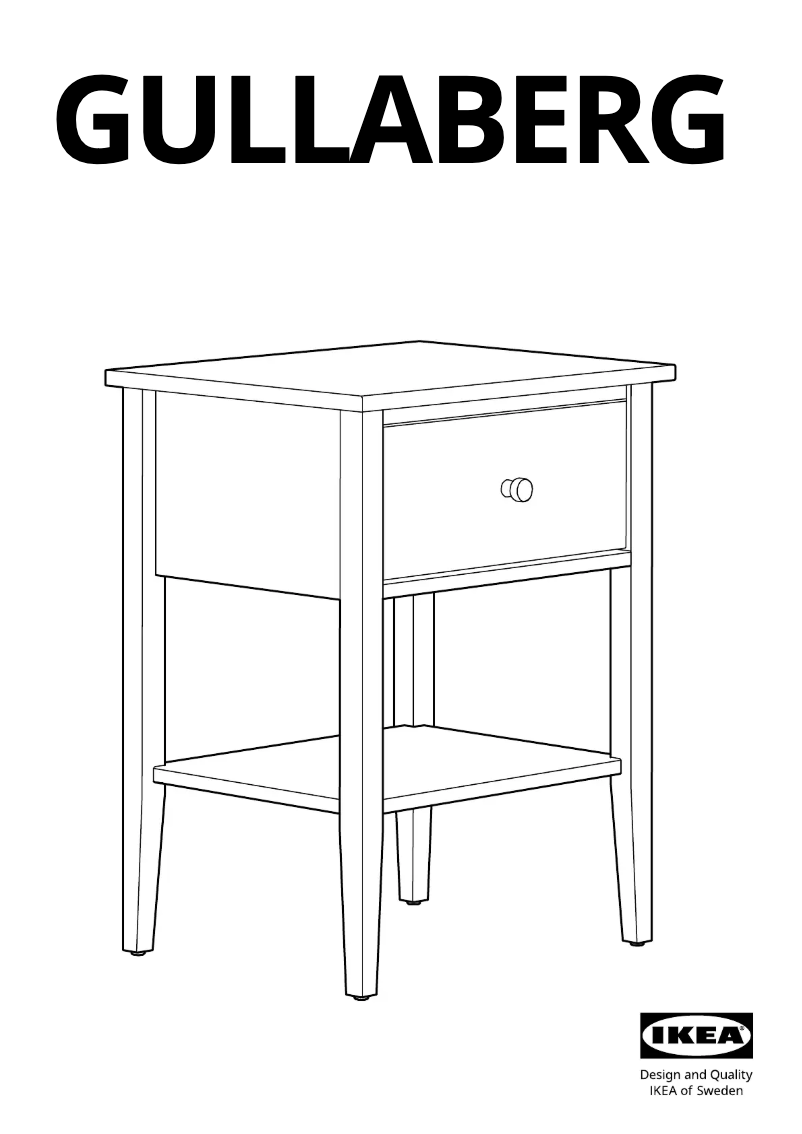 Página 1 del manual Manual de usuario Ikea GULLABERG 605.617.43