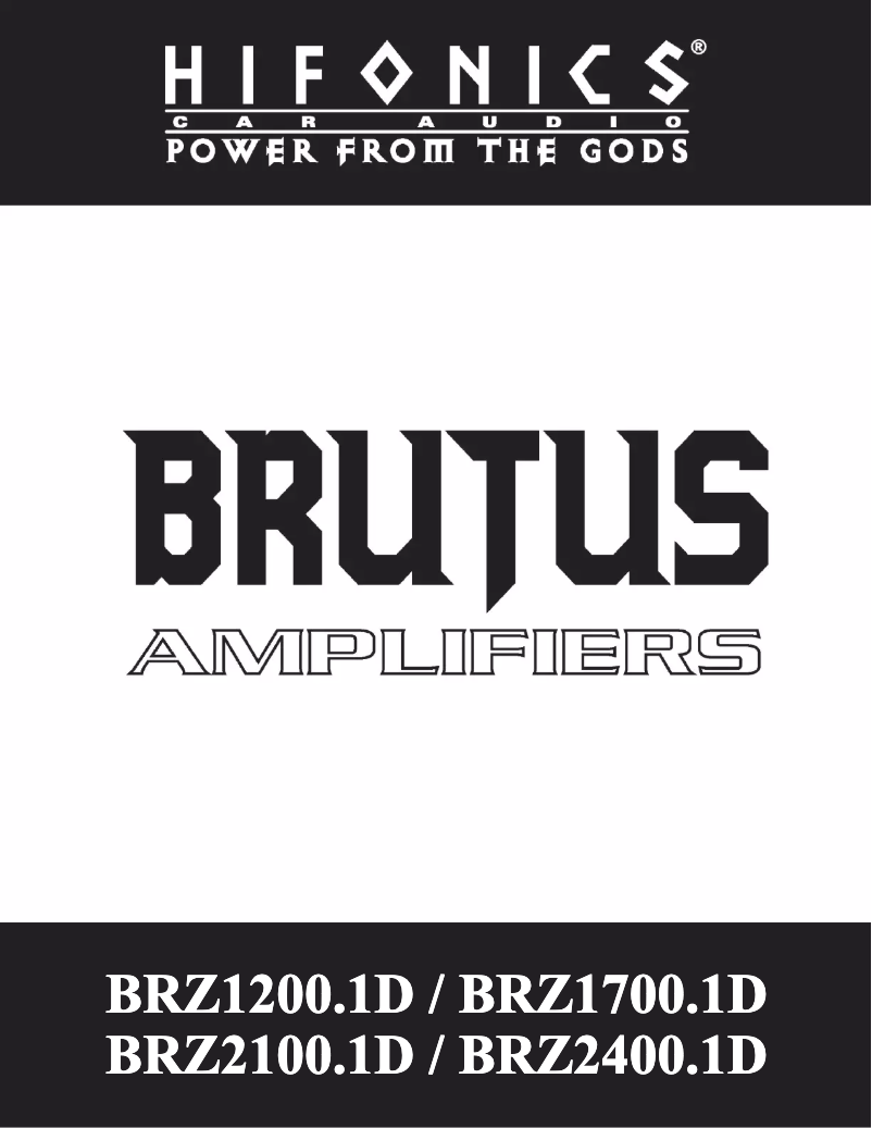 Page 1 de la notice Manuel utilisateur Hifonics Brutus BRZ