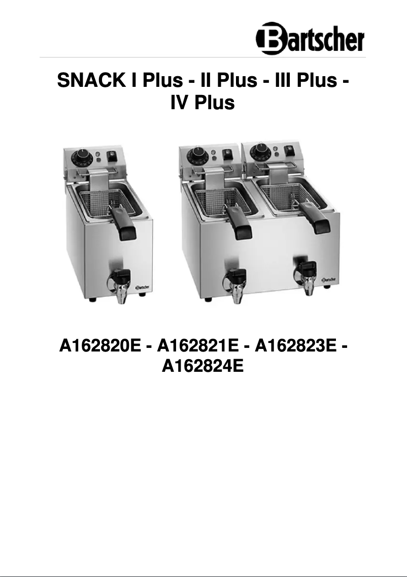 Page n°1 - Manuel utilisateur Bartscher SNACK III Plus A162823E