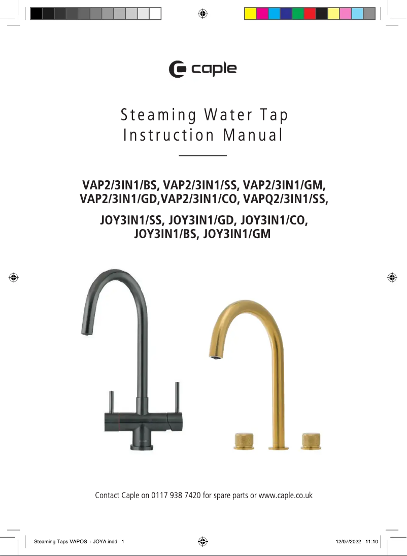 Page 1 de la notice Manuel utilisateur Caple VAP2/3IN1/CO