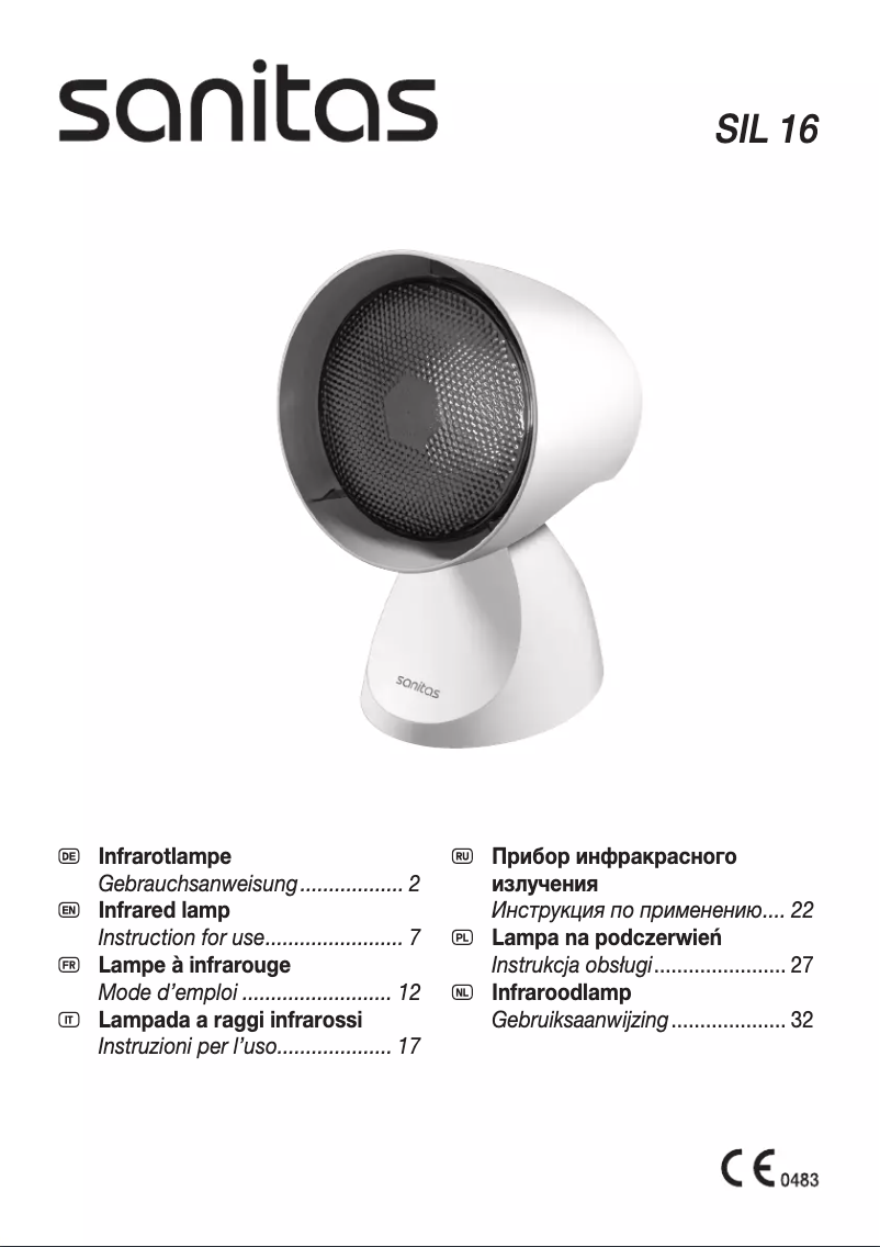Page 1 de la notice Manuel utilisateur Sanitas SIL 16