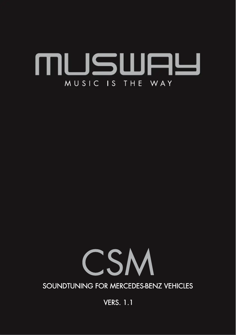 Page n°1 - Manuel utilisateur Musway CSM