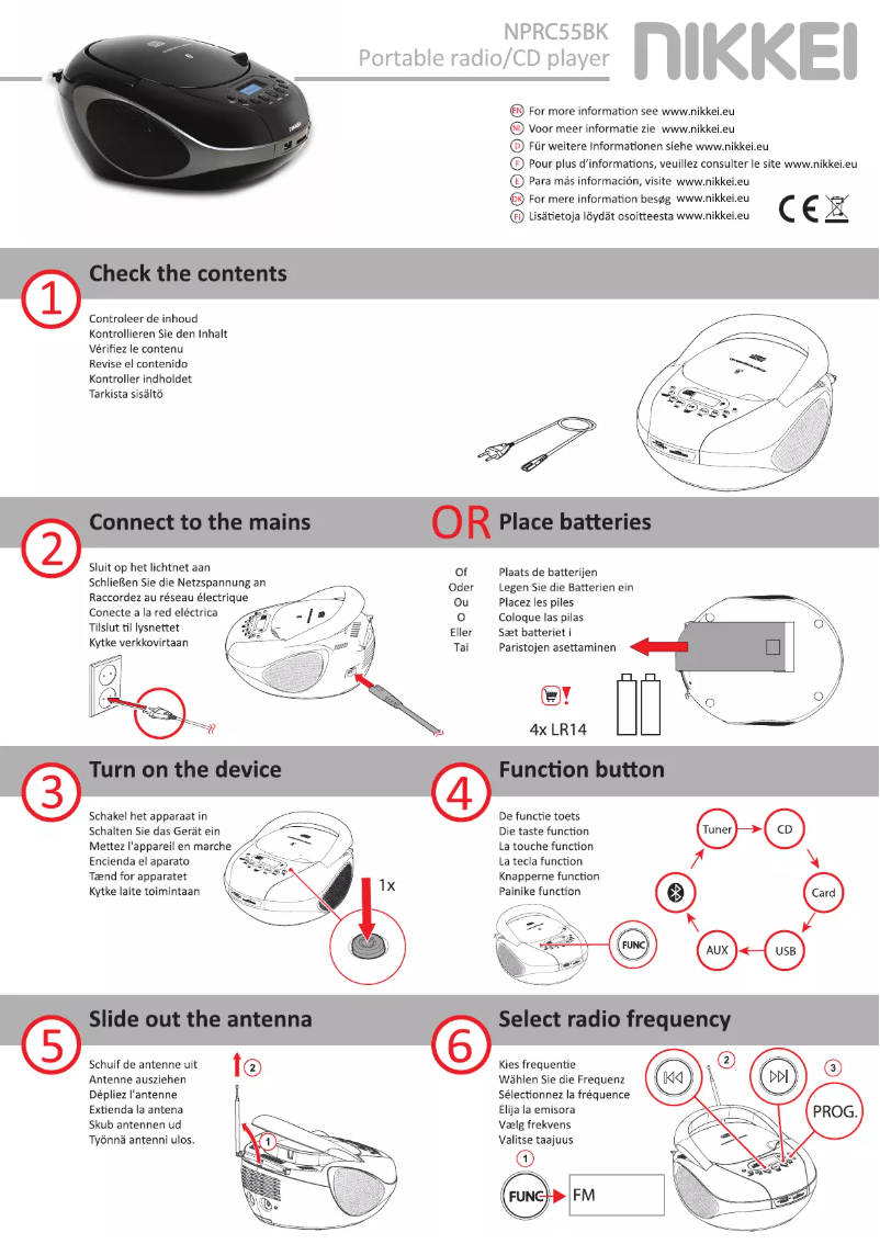 Page 1 de la notice Manuel utilisateur Nikkei NPRC55BK