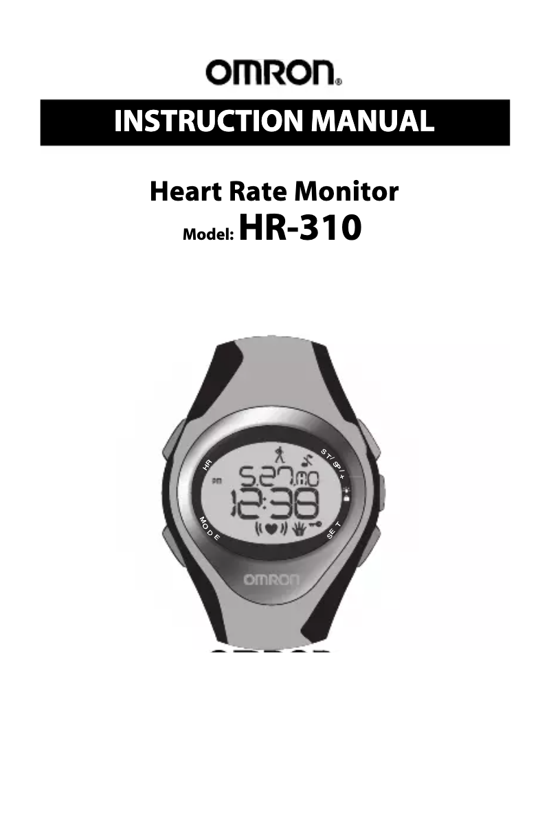 Page n°1 - Manuel utilisateur Omron HR-310