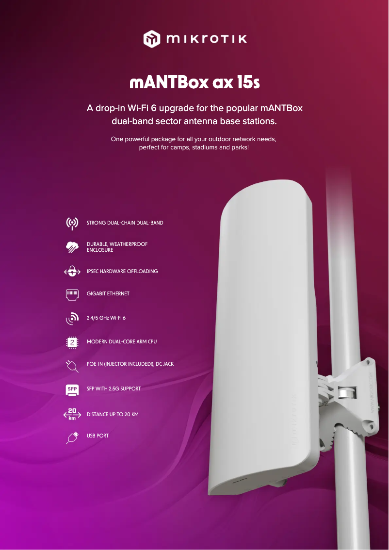 Image de la première page du manuel de l'appareil mANTBox ax 15s