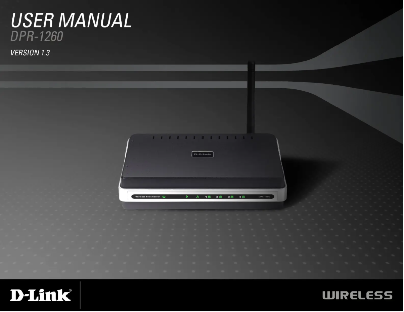 Page n°1 - Manuel utilisateur D-Link DPR-1260