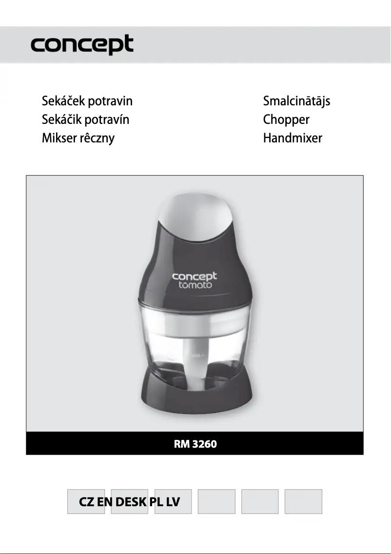 Page n°1 - Manuel utilisateur Concept RM-3260