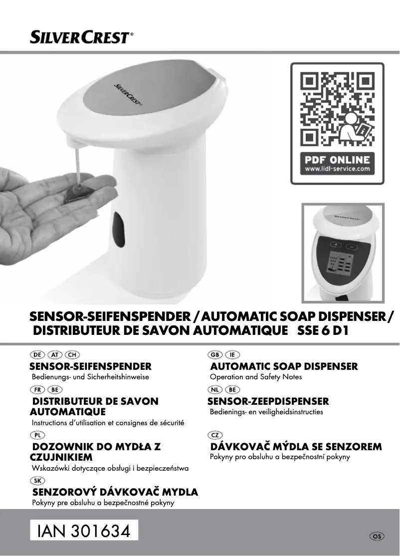 Page 1 de la notice Manuel utilisateur SilverCrest SSE 6 D1