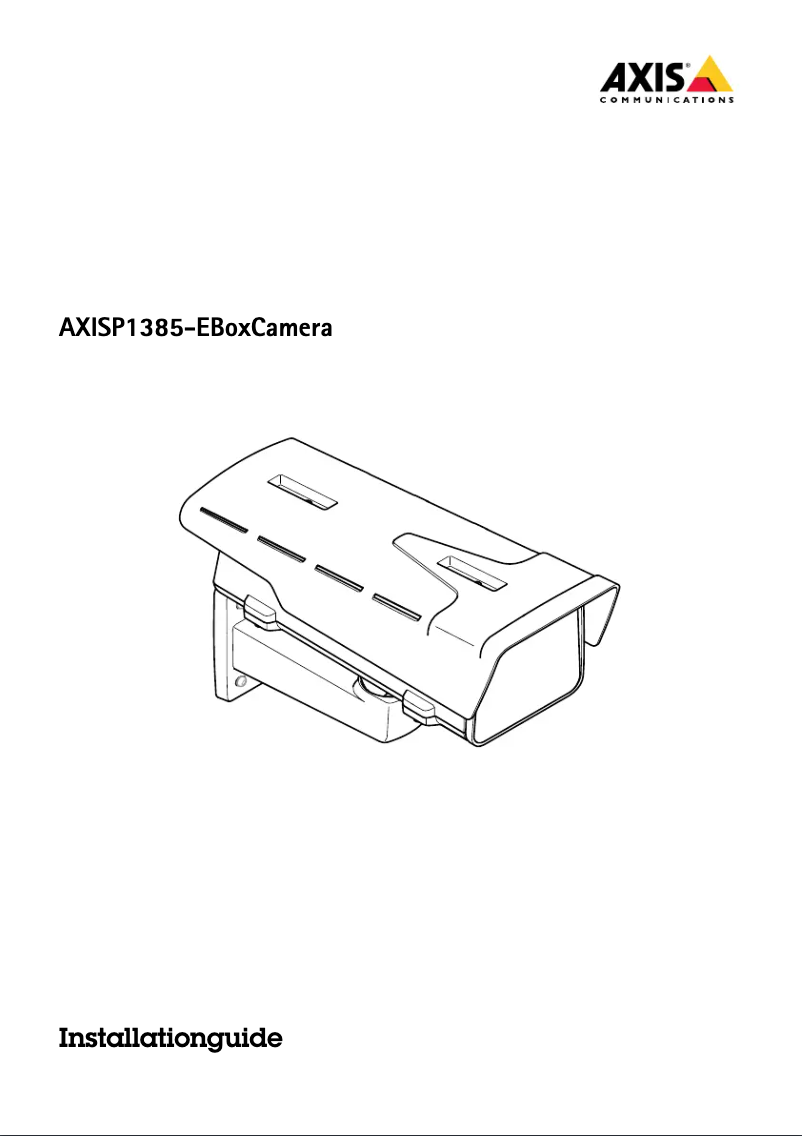 Page 1 de la notice Manuel utilisateur Axis P1385-E