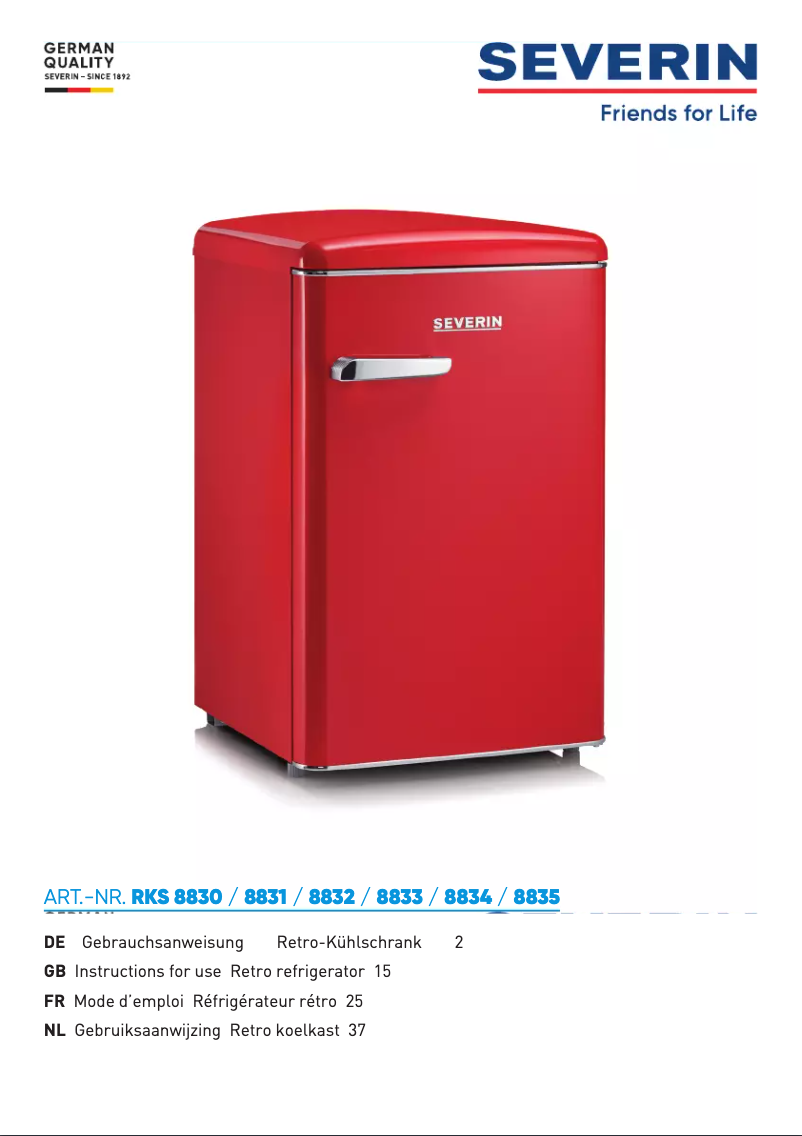 Página 1 del manual Manual de usuario Severin RKG 8835