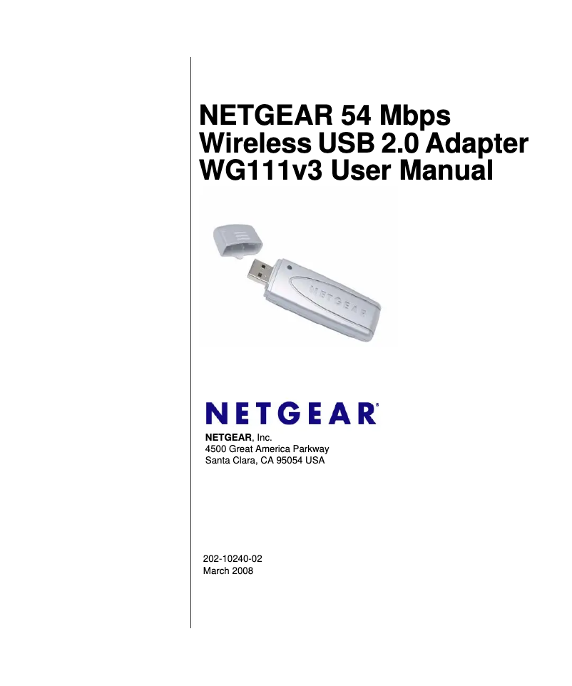 Page 1 de la notice Mode d'emploi Netgear WG111V3