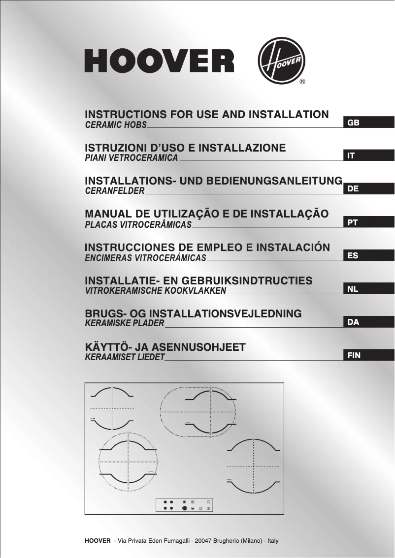 Page 1 de la notice Manuel utilisateur Hoover HVH 750/2 X