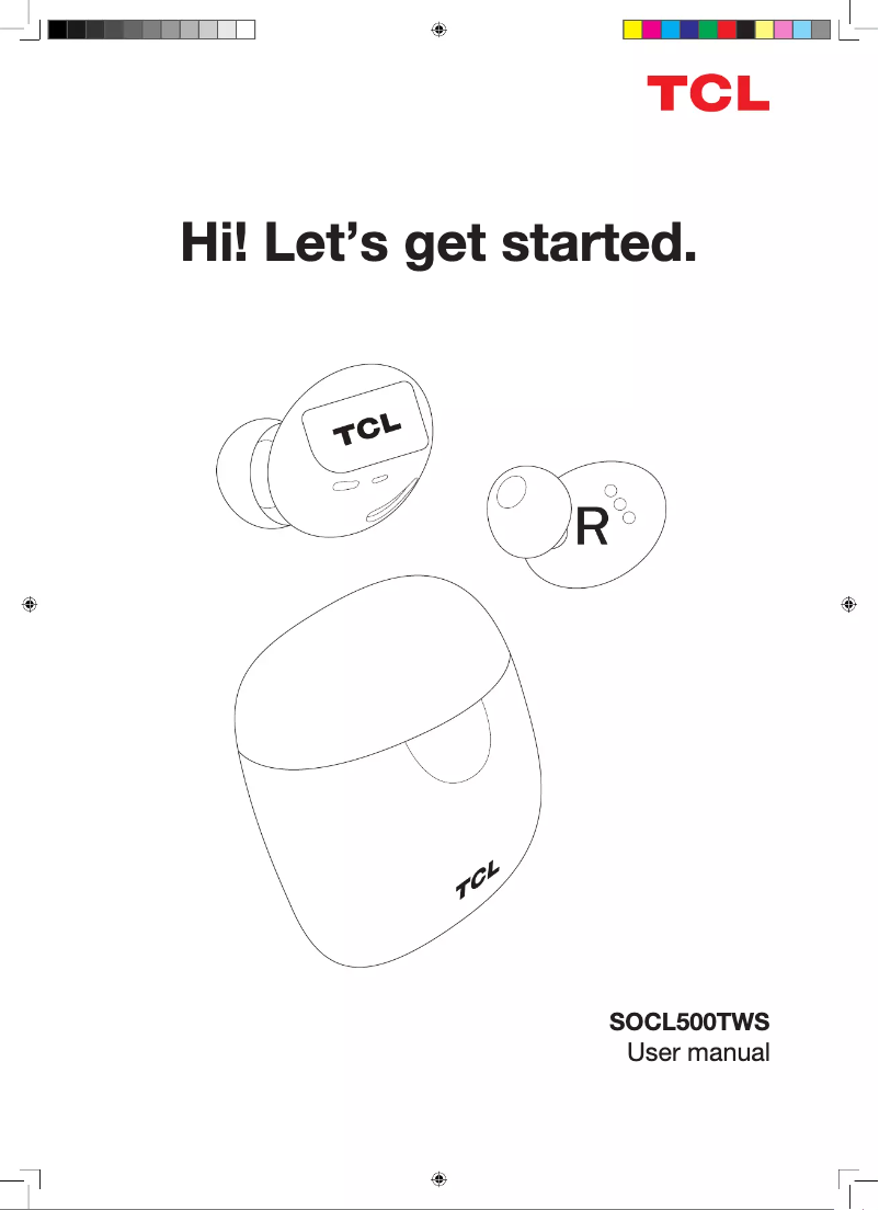Page 1 de la notice Manuel utilisateur TCL SOCL500TWS