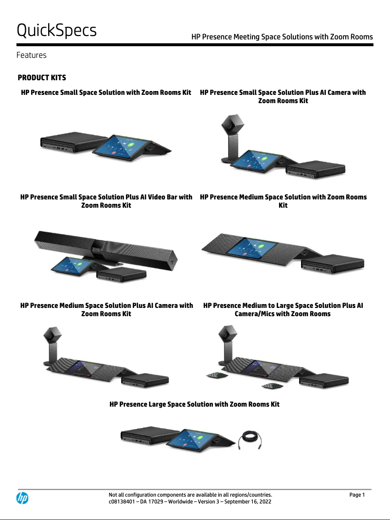Page n°1 - Manuel utilisateur HP Presence