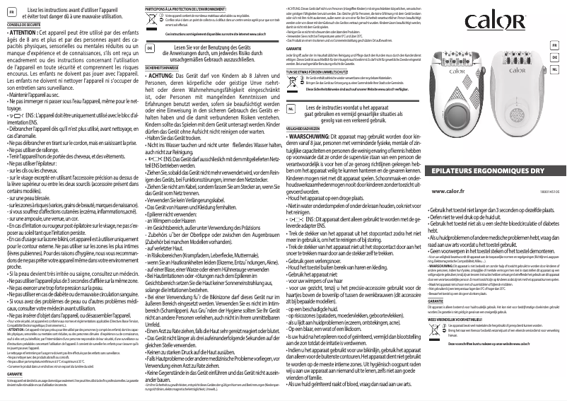 Imagen de la primera página del manual del dispositivo Skin Spirit EP2910C0