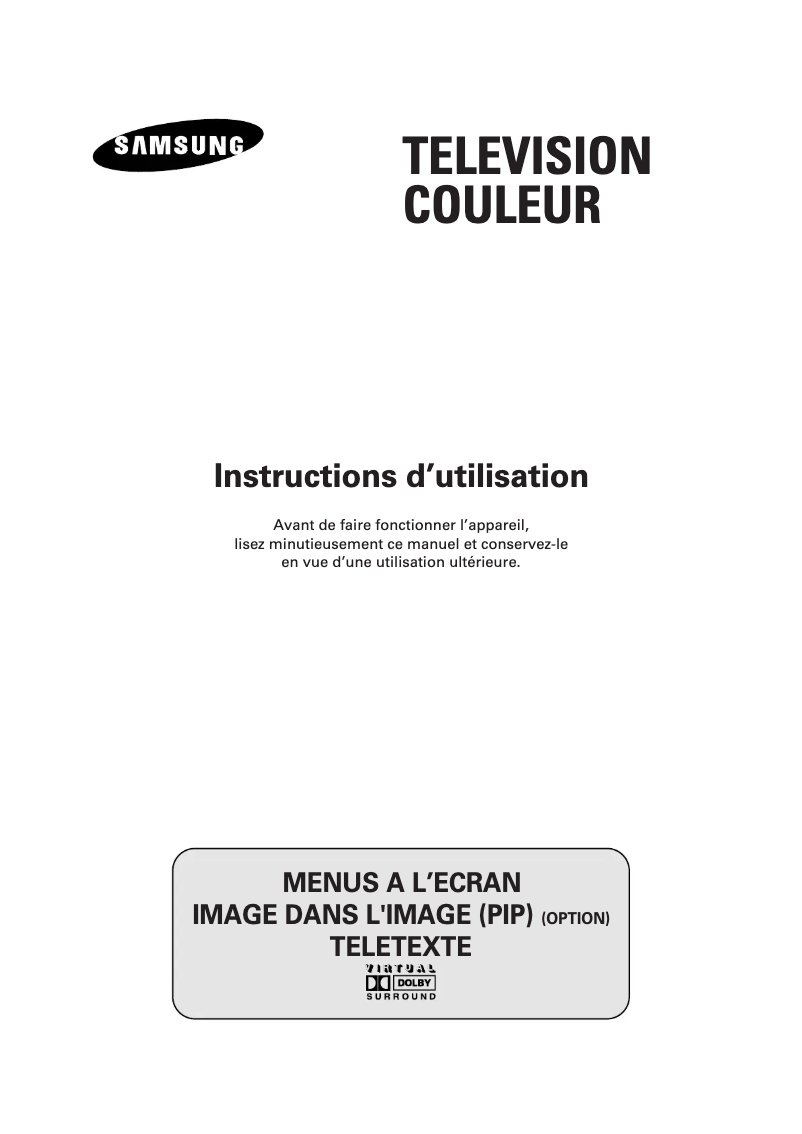 Image de la première page du manuel de l'appareil WS-32Z68P