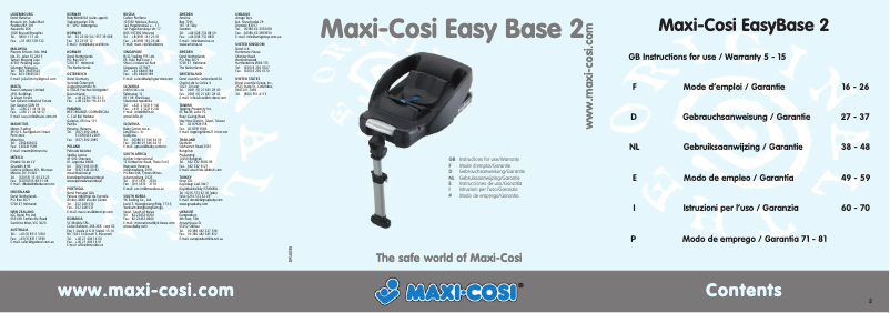Página 1 del manual Manual de usuario Maxi-Cosi EasyBase 2
