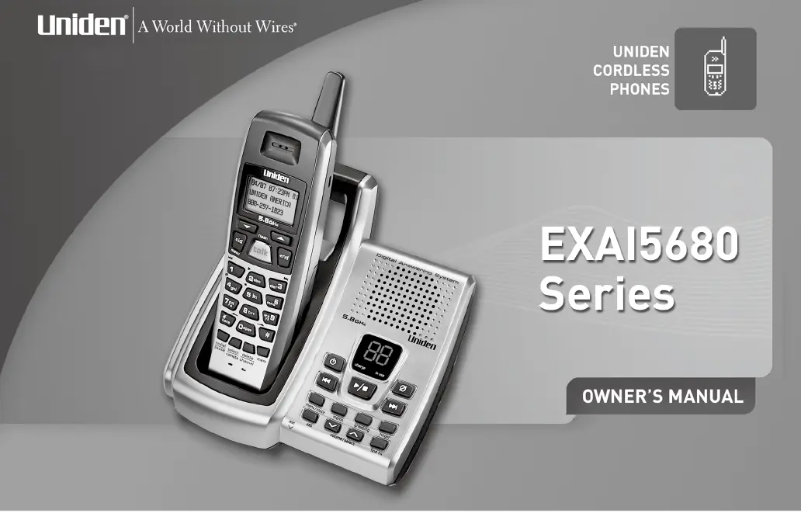 Page n°1 - Manuel utilisateur Uniden EXAI 5680