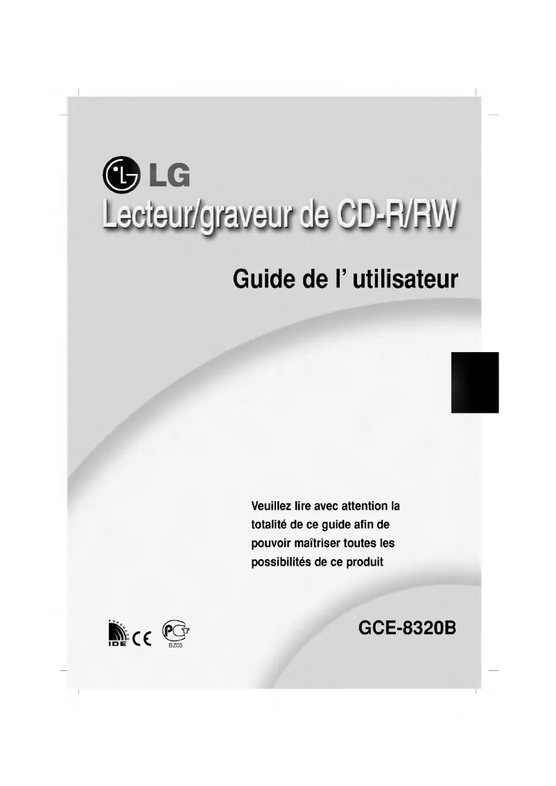 Image de la première page du manuel de l'appareil GCE-8320B