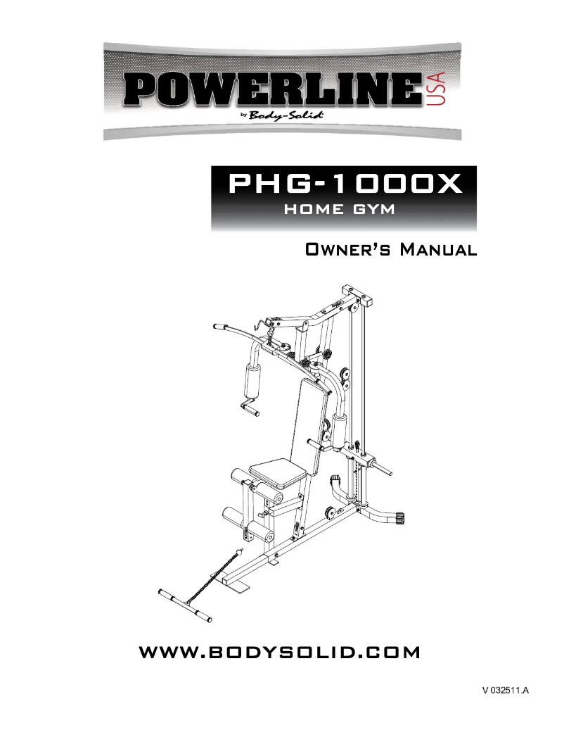 Image de la première page du manuel de l'appareil Powerline PHG1000X