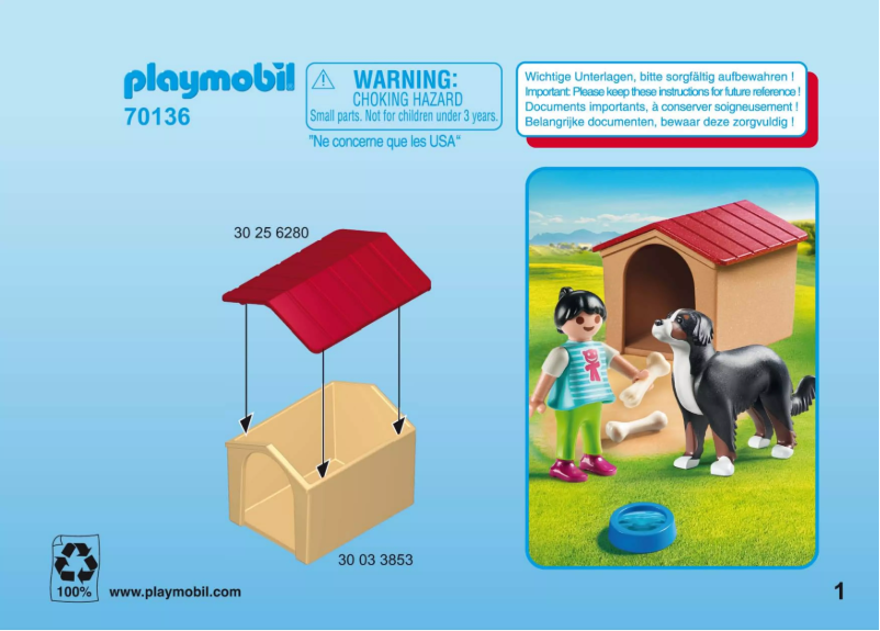 Page n°1 - Manuel utilisateur Playmobil 70136