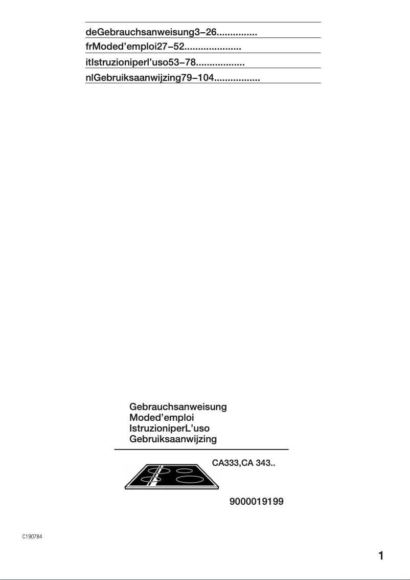 Page n°1 - Manuel utilisateur Constructa CA34330