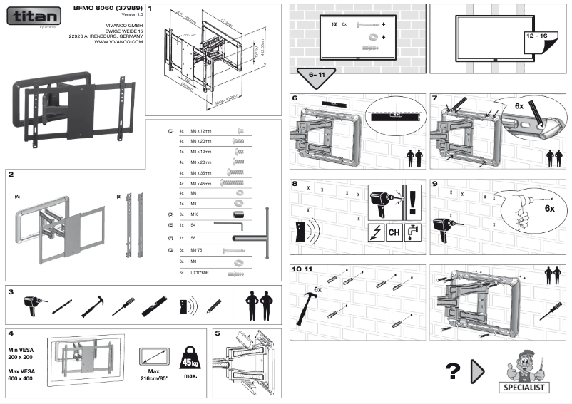 Page n°1 - Manuel utilisateur Titan BFMO 8060