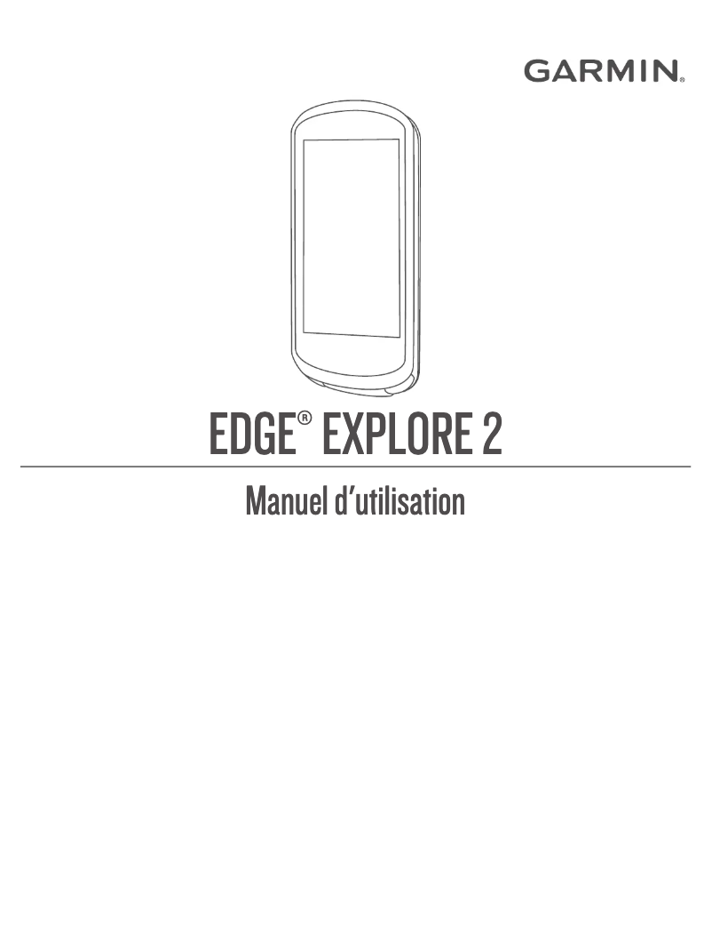 Page n°1 - Manuel utilisateur Garmin Edge Explore 2