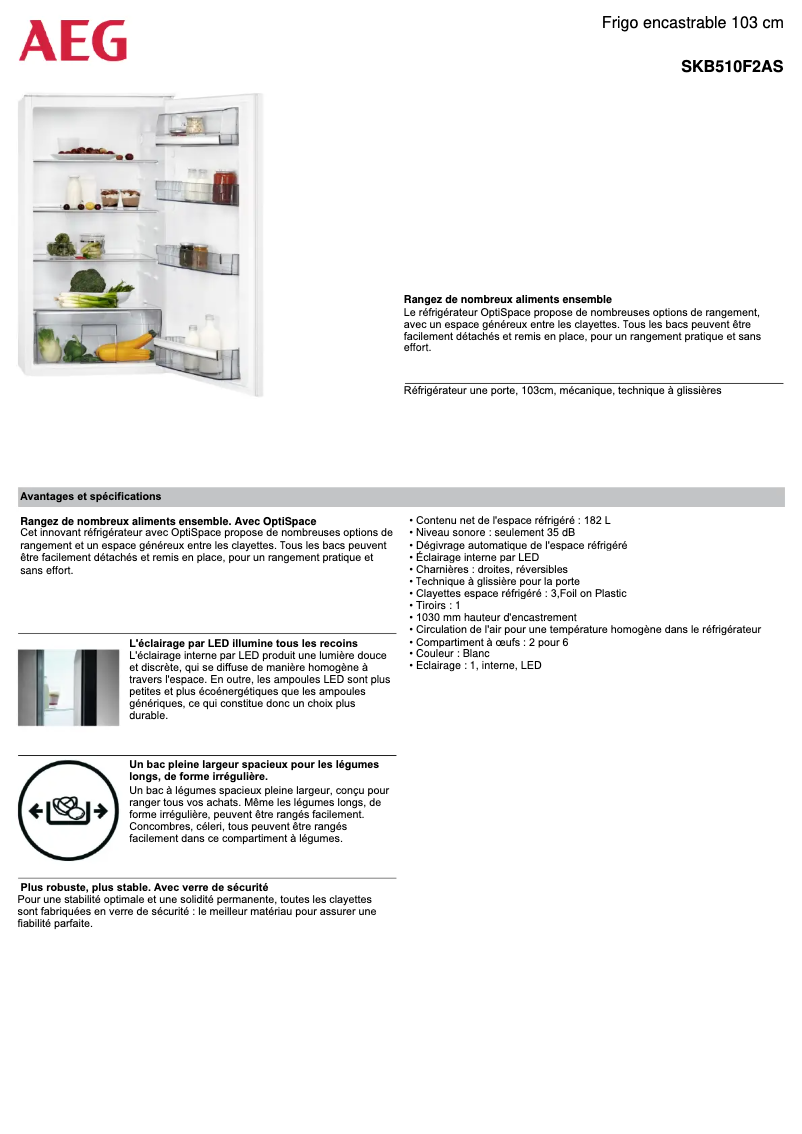 Image de la première page du manuel de l'appareil SKB510F2AS