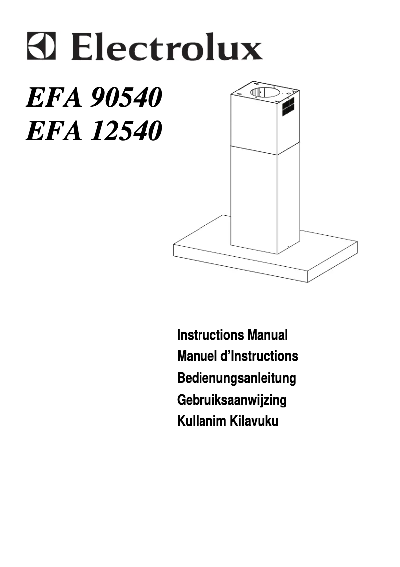Image de la première page du manuel de l'appareil EFA90540