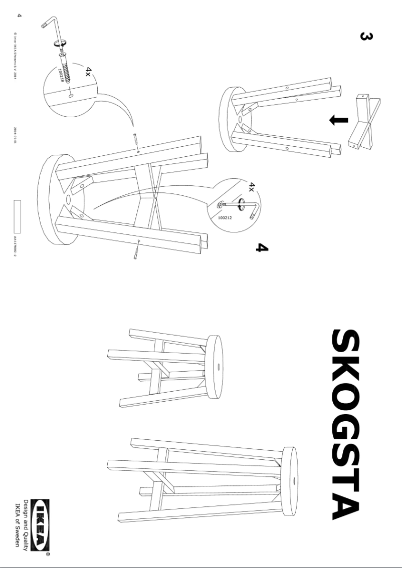 Page 1 de la notice Manuel utilisateur Ikea SKOGSTA (45cm)