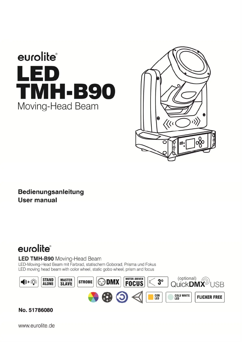 Image de la première page du manuel de l'appareil LED TMH-B90