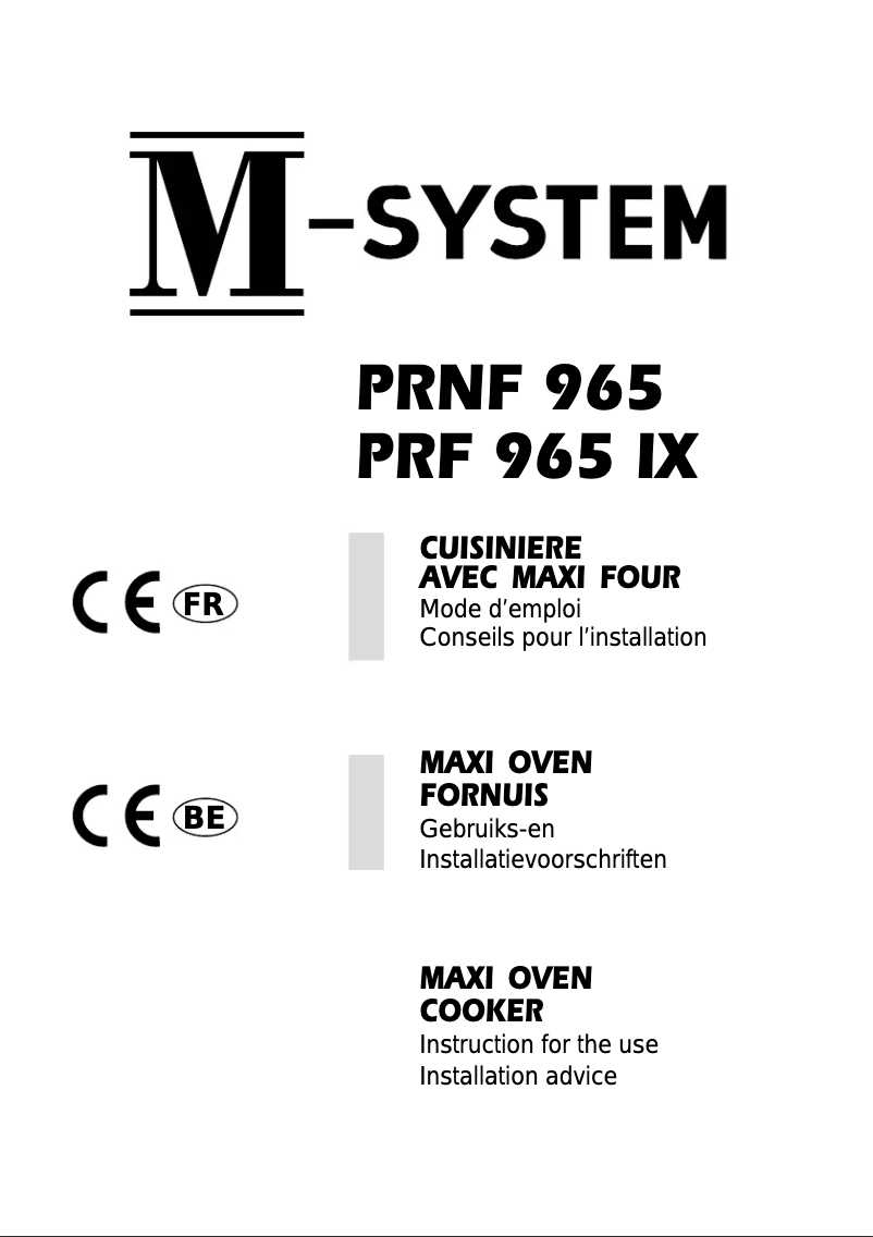 Image de la première page du manuel de l'appareil PRNF-965