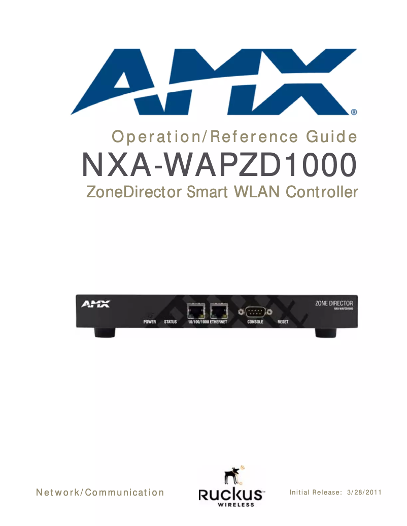Image de la première page du manuel de l'appareil ZoneDirector NXA-WAPZD1000
