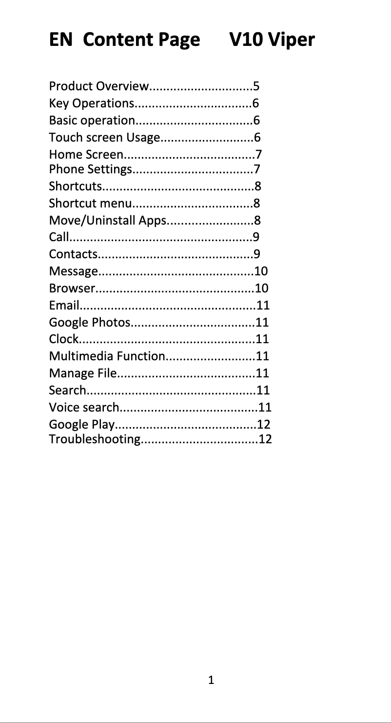 Page 1 de la notice Manuel utilisateur Allview V10 Viper