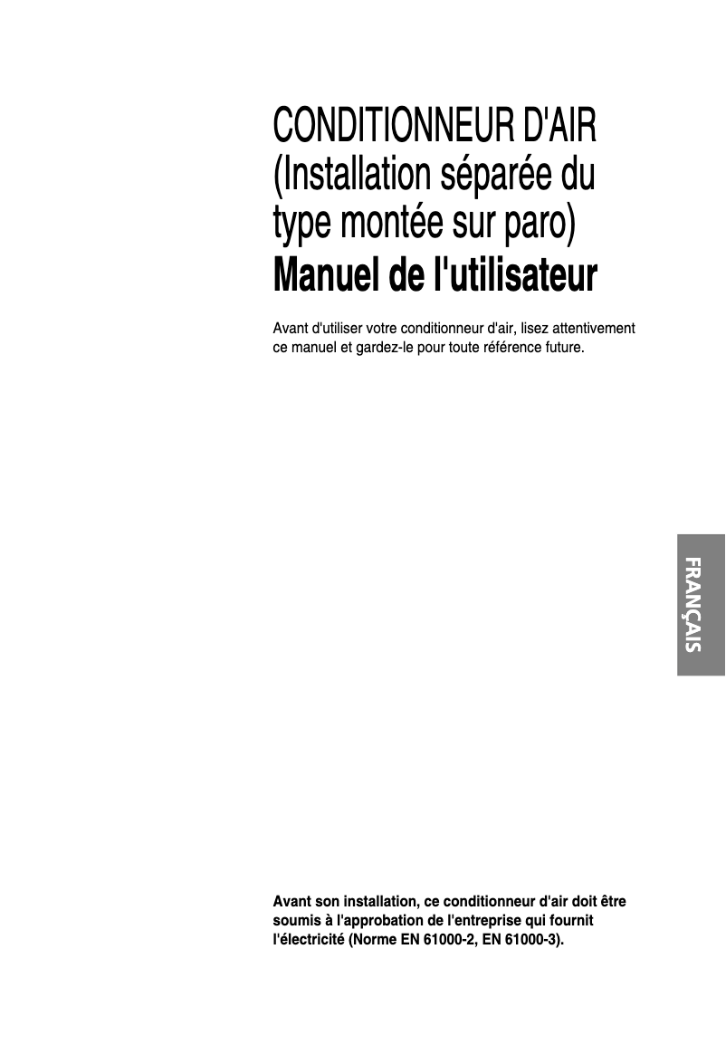 Page 1 de la notice Manuel utilisateur LG LSUC126UWM1